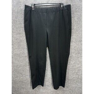 J. Jill Ponte Slim Leg Pants Size 2X Black Pull On High Rise Stretch Front Seam